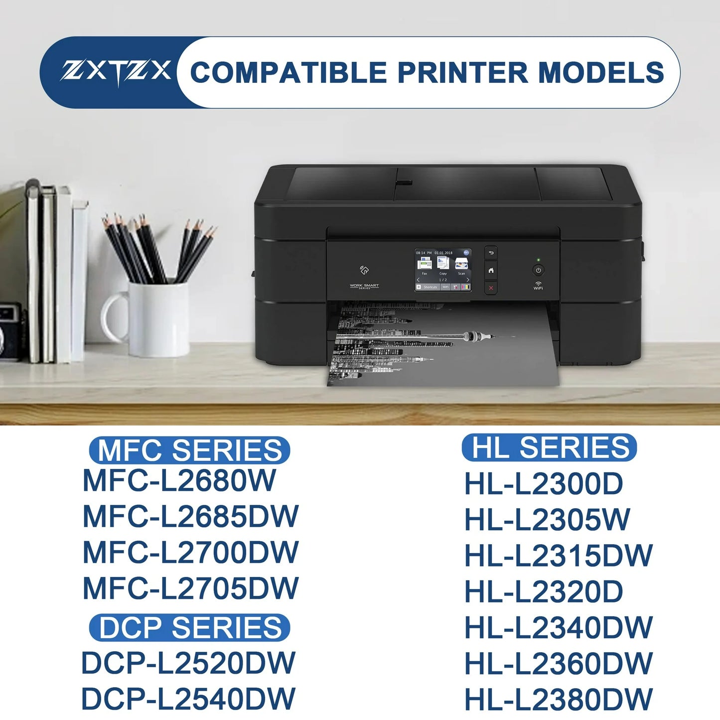 TN-660 TN-630 Toner Black Compatible for Brother TN660 TN630 Toner Cartridges for HL-L2300D HL-L2305W HL-L2320D HL-L2380DW MFC-L2740DW Printer (2 Pack)