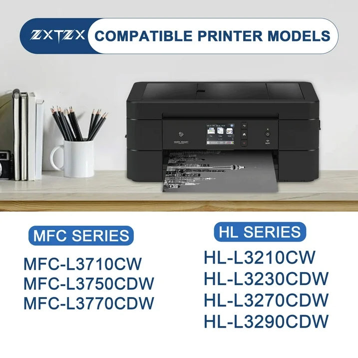 TN227 Toner Compatible for Brother TN227 Toner Cartridges Black Cyan Magenta Yellow Printer 4 Pack