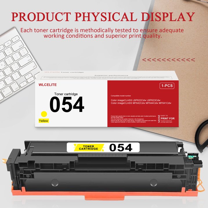 054 CRG-054 Toner Cartridge Yellow Replacement for Canon 054 Toner Cartridge for LBP622Cdw MF644cdw MF641Cdw Printer