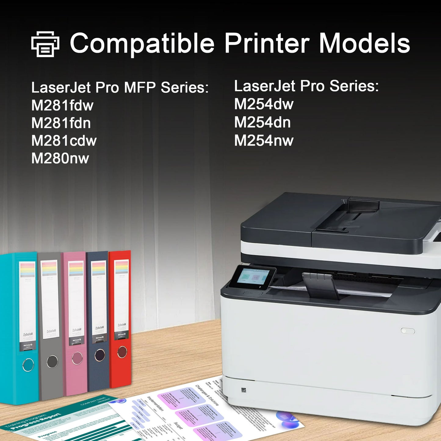 202A CF500A Toner Cartridge 3-Pack Black Compatible for HP 202A CF500A Toner Cartridge for Laserjet Pro MFP M281fdw M281cdw M254dw M254nw M281fdn M280nw M254dn Printer