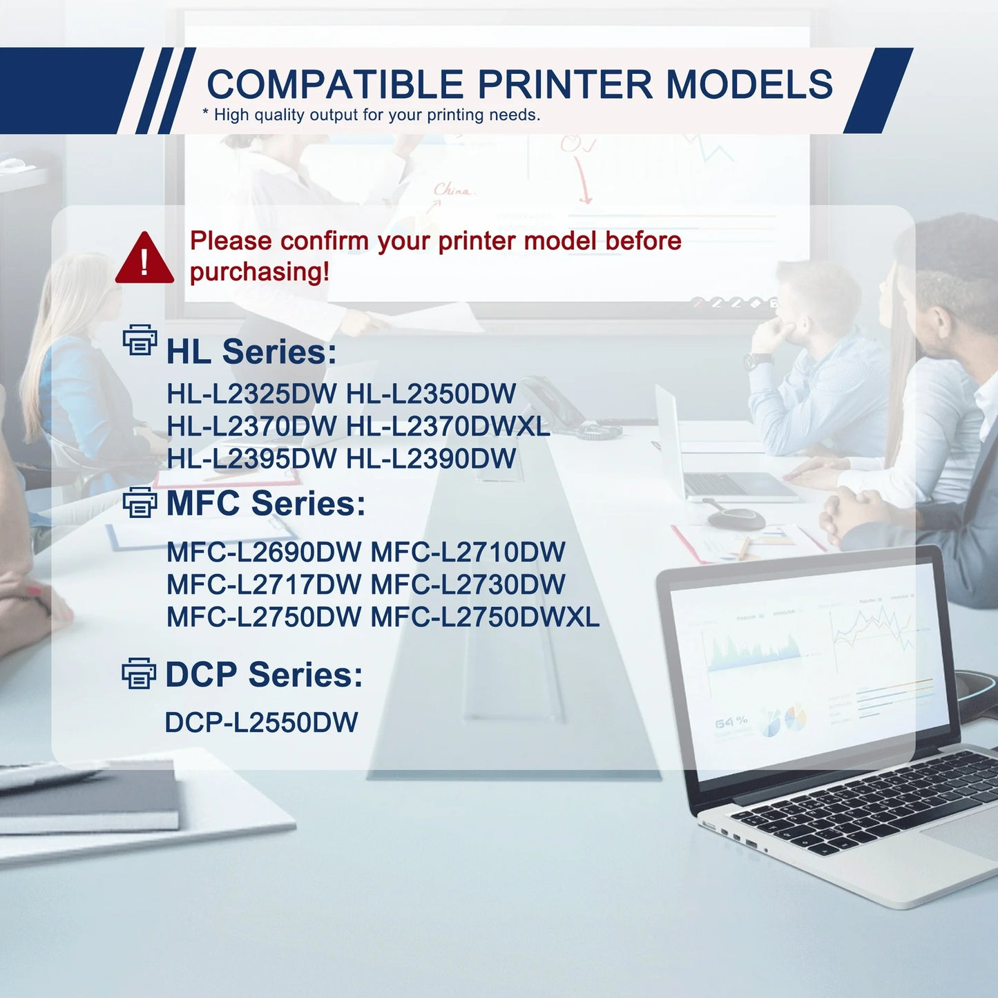 TN730 Toner Cartridge Compatible for Brother TN-730 730 Work for DCP-L2550DW MFC-L2710DW MFC-L2750DW Printer (Black, 1-Pack)