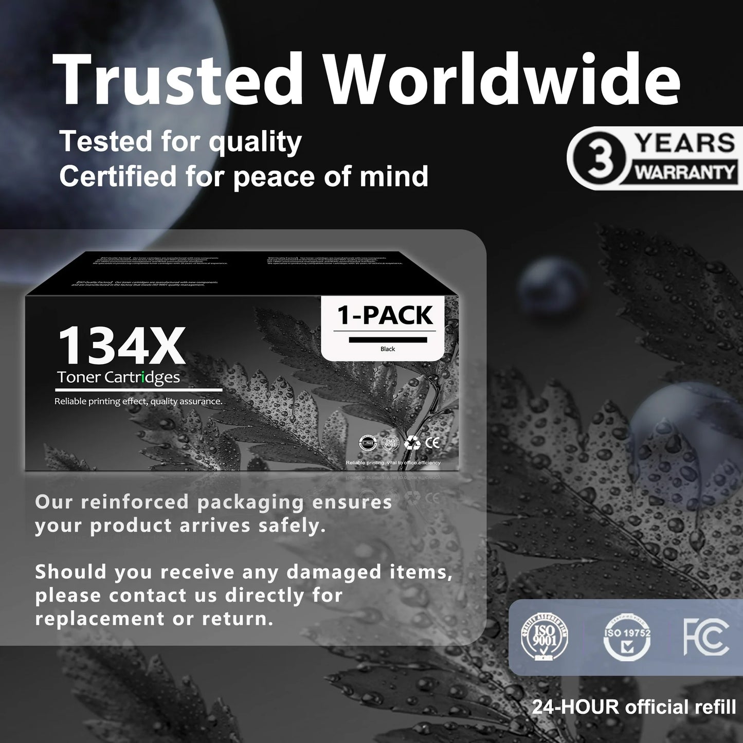 134X W1340X Toner Cartridge Compatible for HP 134X 134A Toner Cartridges LaserJet M209dw MFP M234dw Printer（Black）